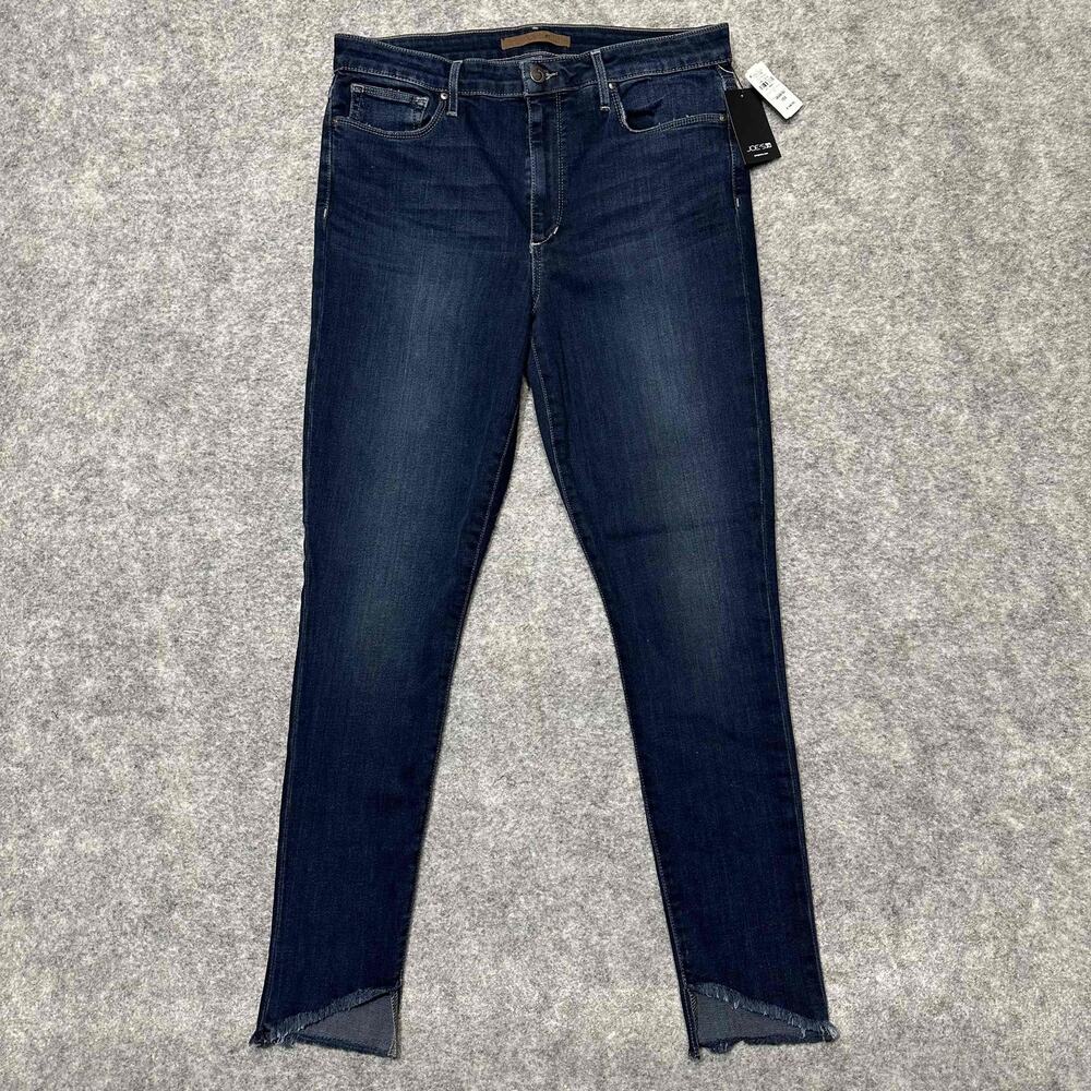 New Joe's Women's Dark Wash High Rise Frayed Hem Skinny Jeans Size 31